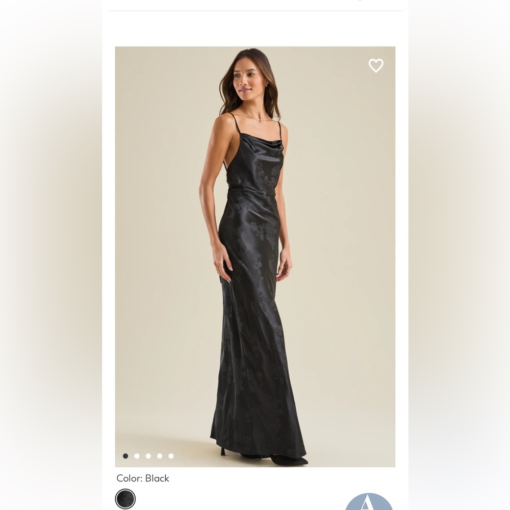 Altrd State Satin Black Dress